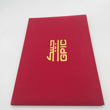 Custom Red Velvet Luxury Paper Menu
