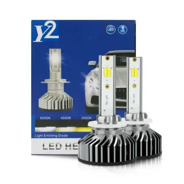 Automobile Accessories: Dual Colors F2 Car LED Light Bulbs for H1, H4, H7, H11, H13, 9005, and 9006 Headlights