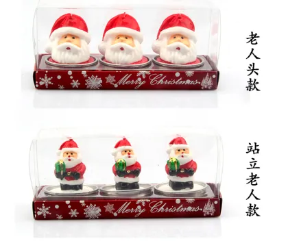 Christmas Eve Santa Claus shape candle home decorative