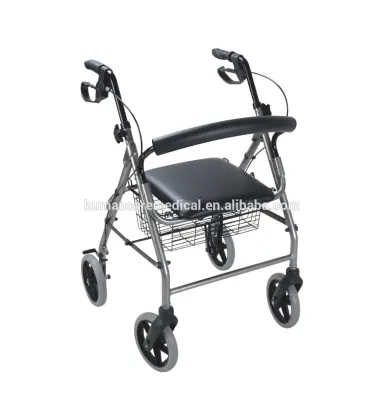 Folding rollator walking frames with seat, aluminum rollator