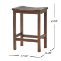 Outdoor Acacia Wood Counter Height Barstool