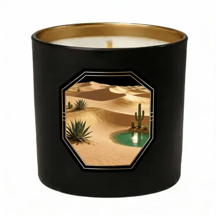 Handmade soy wax wish candle for aromatherapy