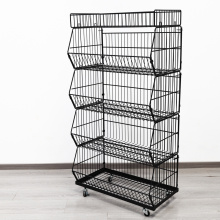 Foldable Stackable Baskets Wire Mesh Cage