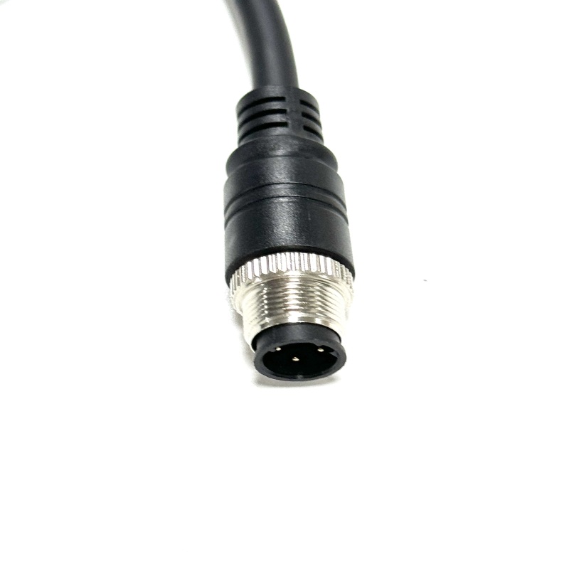 Industrial M12 to RJ45 Ethernet Cable 4Pin D Coded Female Adapter