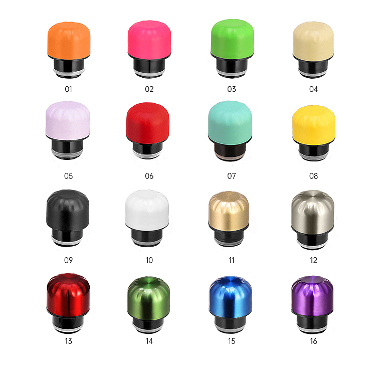 vacuum water bottle with colored lids