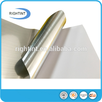 25micron brush silver PET metallic adhesive paper