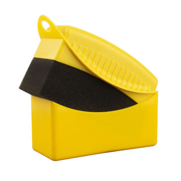 Universal Car Tire Cleaning Sponge Polish Wax Brush Tool with Cover