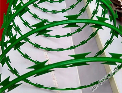 Plastic Coated Razor Barbed Concertina Wire