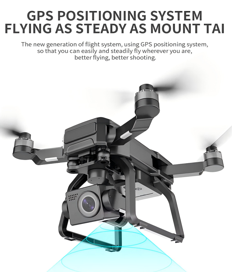 4K GPS Drone With Camera 3-Axis Gimbal Brushl