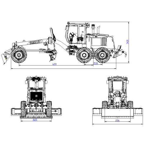 Надежный GR215 подержанный Motor Grader для тяжелой конструкции
