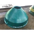 GP100 High Manganês Cone de mineração Crusher cocô Mantle Bowl Bowl Liner peças de desgaste sobressalente