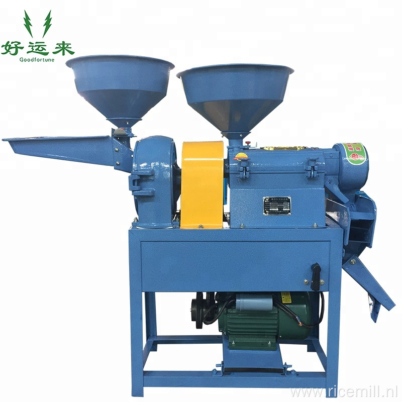 Roller-type mobile combine rice mill machine