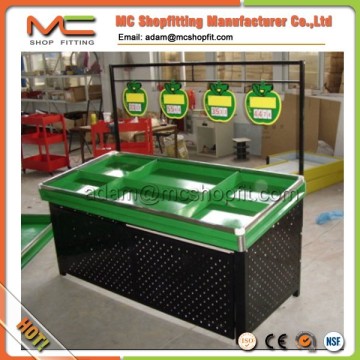 Customized supermarke acrylic fruit Vegetable display shelf, storage shelf