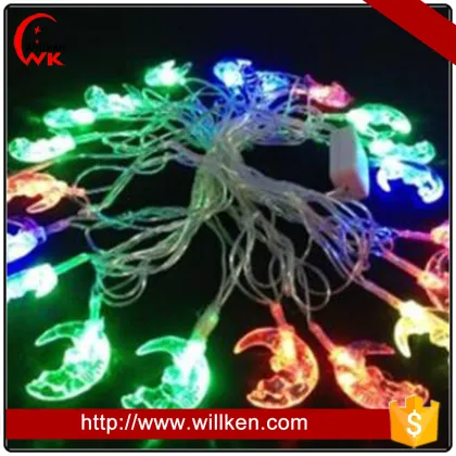 Plastic moon starry christmas string lights