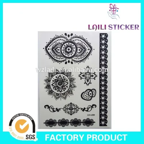 Temporary Henna Tattoo For Beauty,black Henna Tattoo, High Quality