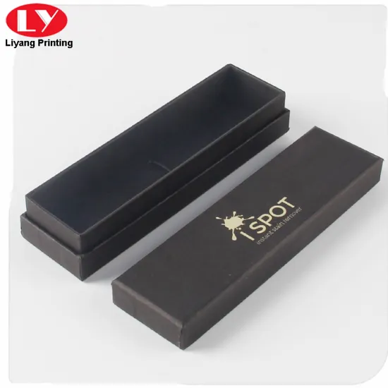 Rigid Black Carton Box Foil Logo For Jewelry