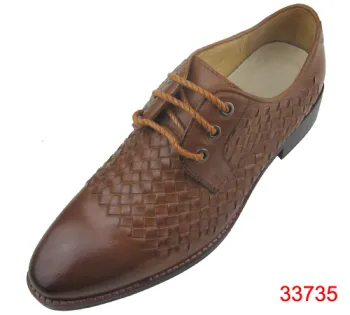 factory fashion style lace up brushed men leather