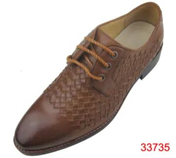 factory fashion style lace up brushed men leather