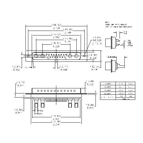 PDB21W4-MXXX POWER D-SUB 21W4 SOLDER CUP-MALE