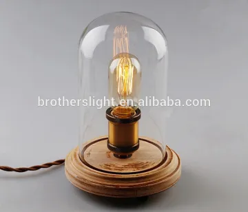 Wooden Antique Edison Bulb / Modern table lamp