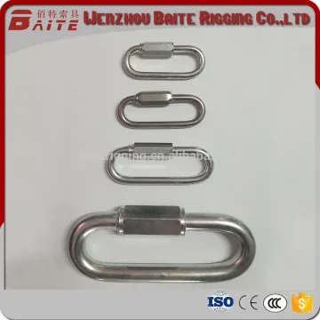 Steel Electric Galvanized quick links / 304 316 Stainless Steel Wide Jaw Straight Quick Link