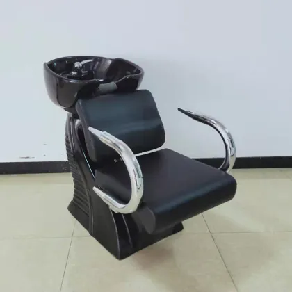 Liguang Beauty Station Pink Hair Washing Chair for Salon Furniture