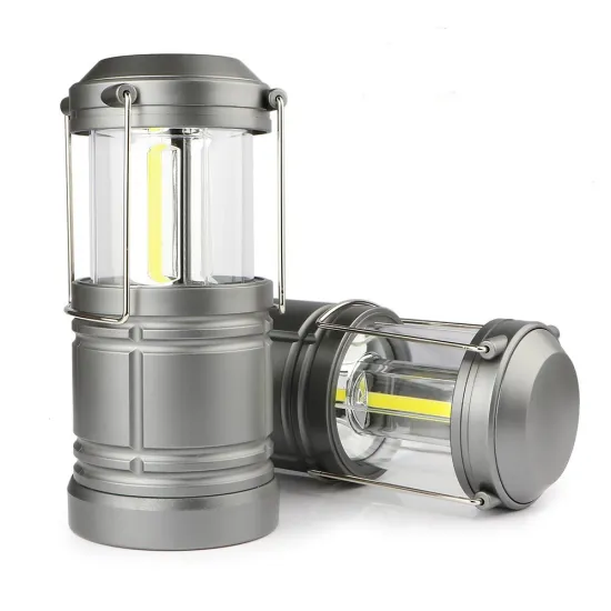Cob Camping Lantern emergency usage portableCOB telescopic solar camping lights