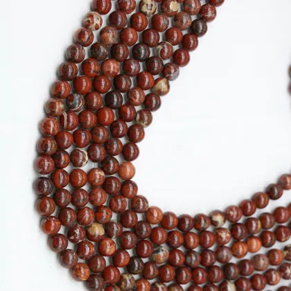 Natural Crystal Loose Beads Safflower Stone Round Beads