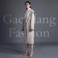 Rice white double sided cashmere overcoat