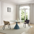 Marble top wood table, Round dining table