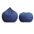 Siège pouf bleu foncé