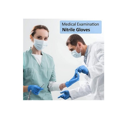 Blue Disposable Nitrile Examination Gloves