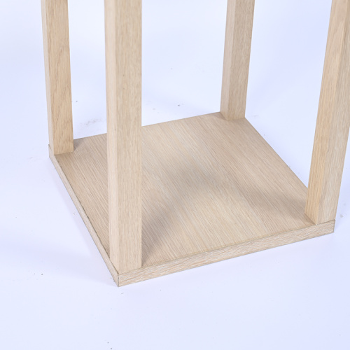 Wooden Stand With Rattan Layer Lamp