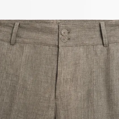 Woman's 100% linen flared pants
