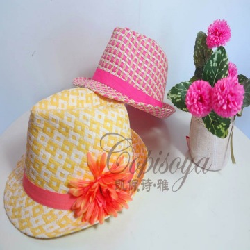 2015 Nice cute pink kids summer hat