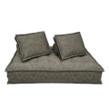 Gray tofu block floor sofa