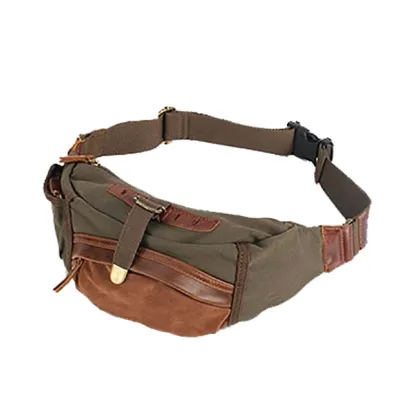 Men Tactical Canvas Army Fanny Pack Waist Bag