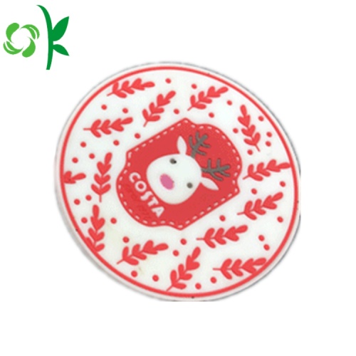 Thân thiện với môi Silicone Tea Cup Giáng sinh Coaster Sets