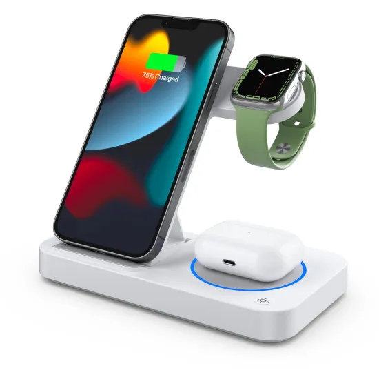 4-in-1 Folding Wireless Charger for Phone, Watch, and Headset