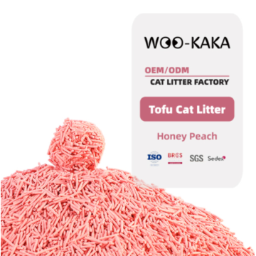 Arena para gatos con tofu y sabor a melocotón que no se aglutina