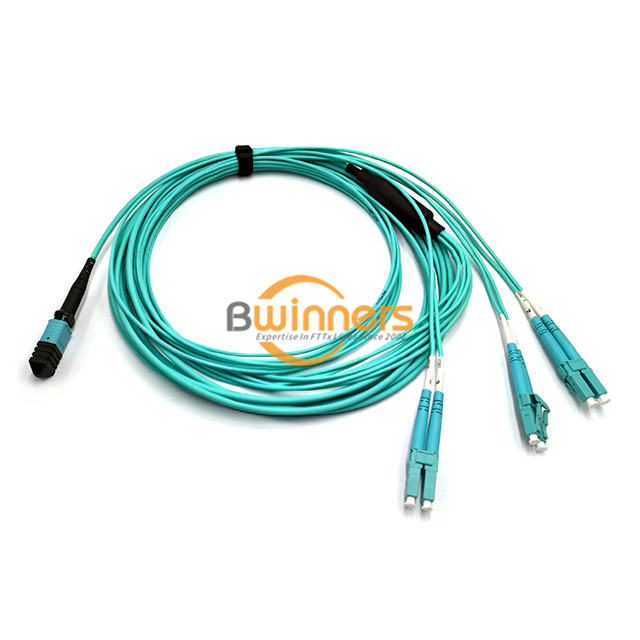 6F MPO-LC PC DX OM3 MPO Sm สายเคเบิล