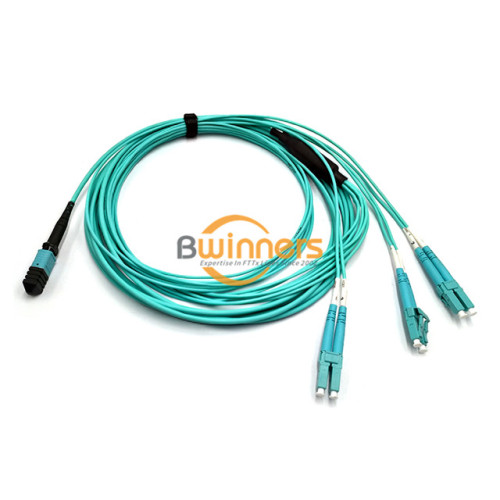 6F MPO-LC PC DX OM3 MPO Sm สายเคเบิล