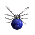 Lapis Lazuli 16MM Ball Antique Silver Spider Pendant (47x40mm) for DIY Making Jewelry