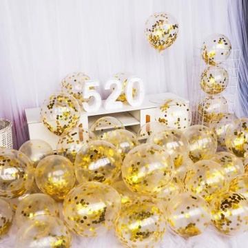 Golden Bubble Confetti Balloon Hurtowa: 12 -calowe papierowe balony cekinowe do dekoracji zdarzeń
