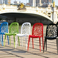 Full polypropylene plastic stackable chair