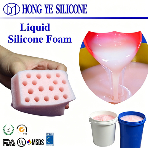 Matériau de silicone moussé liquide ignifuge flexible