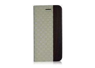 Luxury African Dois De Wood & White Faux Leather , Cool Boo