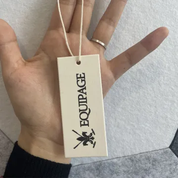 Luxury Fashion Clothing Hard Paper Hang Tags with Custom Logo