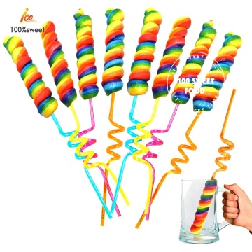 Wholesale Multicolor Twist Lollipop Straws - Custom Factory Orders