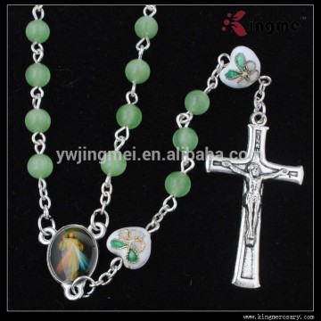 6mm Cat Eyes rosary bead necklace